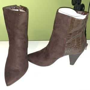 Brown Zip Boots
